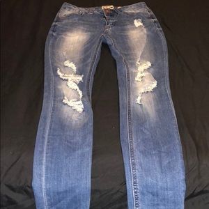 Distressed jeans